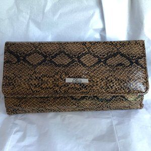 Bella Brown Imitation Snake Skin Wallet